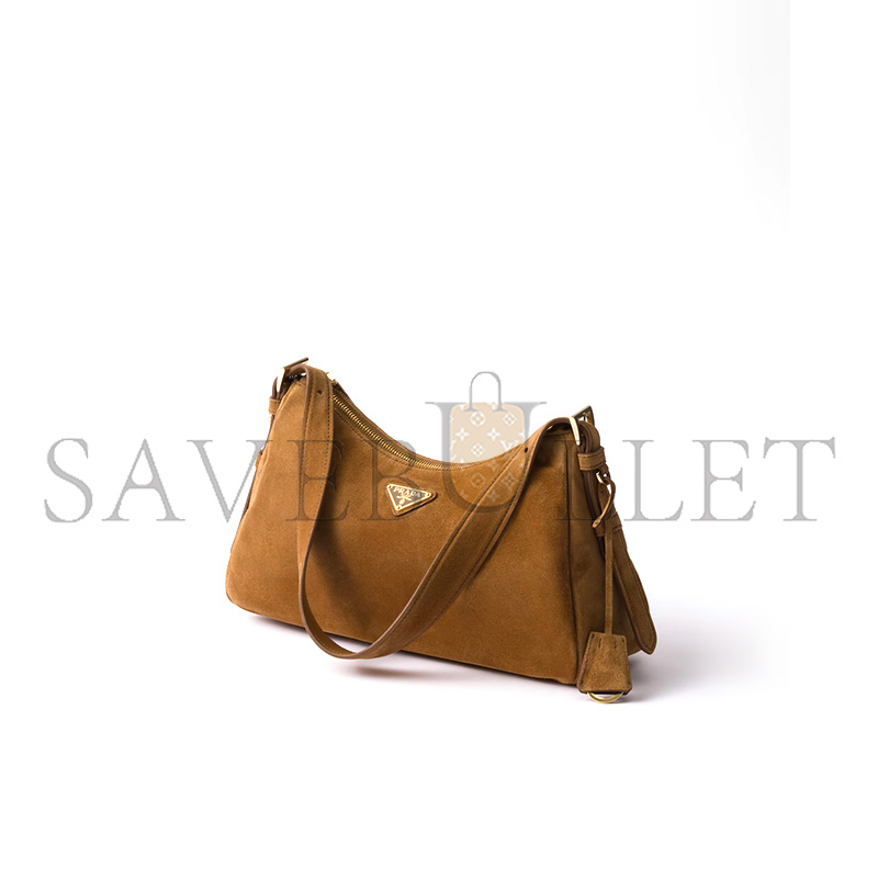 PRADA AIMÉE MEDIUM SUEDE SHOULDER BAG 1BC229 (31*18*10cm)